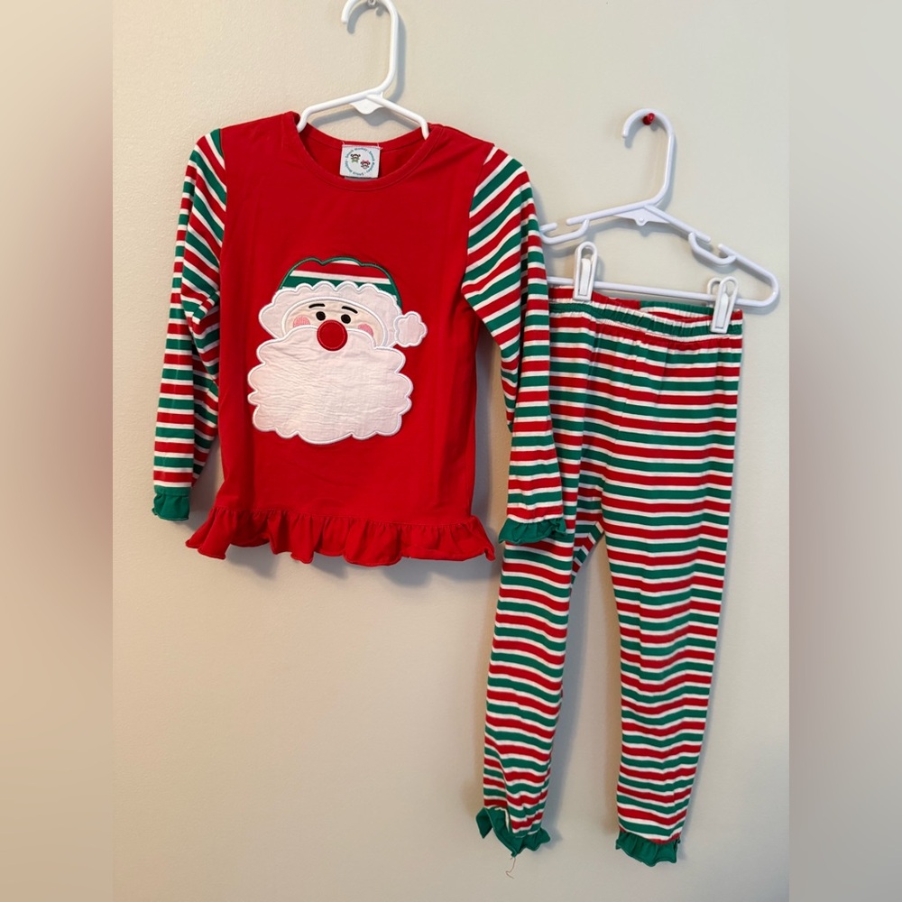 Smock Monkey Red and Green Santa Outfit